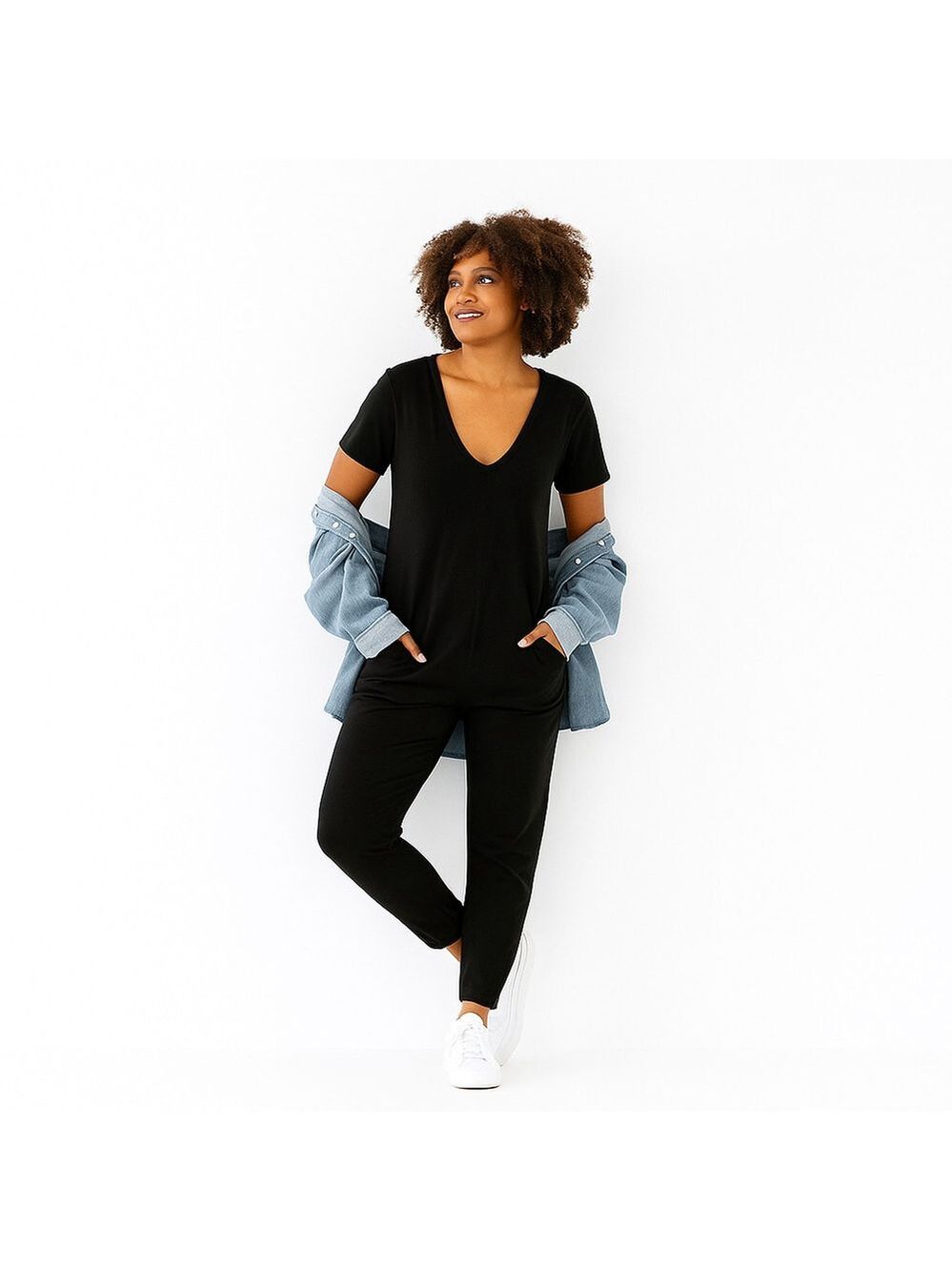 Smash + Tess Sunday Romper Jumpsuit Midnight Black Size S Made in Canada